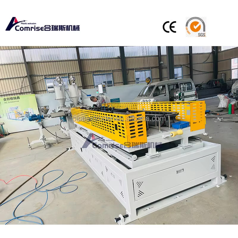 The 40-110mm double wall corrugated pipe production line is about to be tested