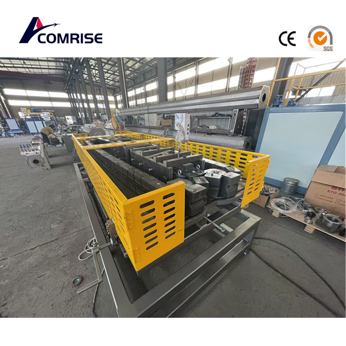 The double wall corrugated pipe in the workshop is undergoing testing