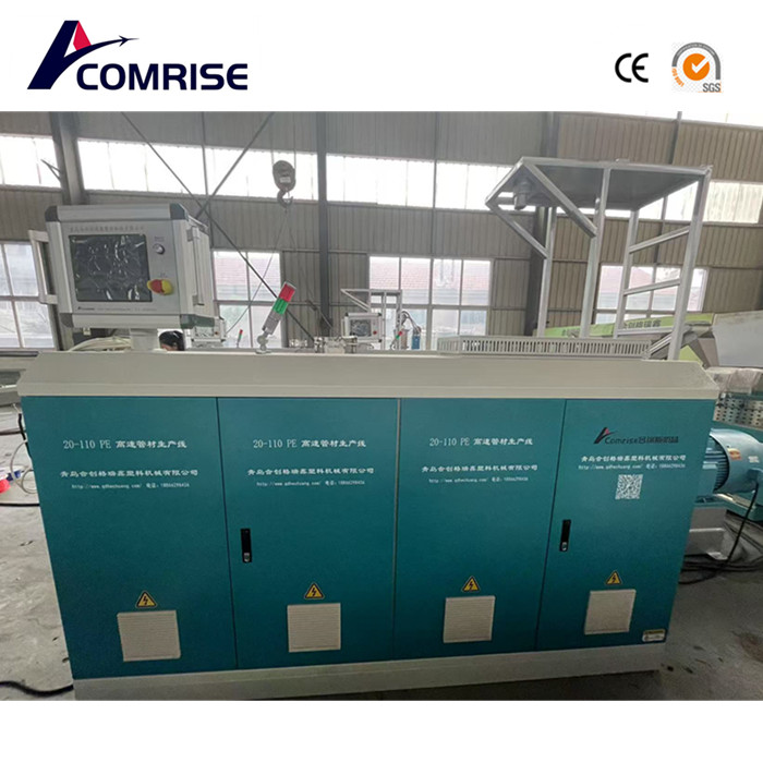 20-110mm HDPE pipe machine assembly completed