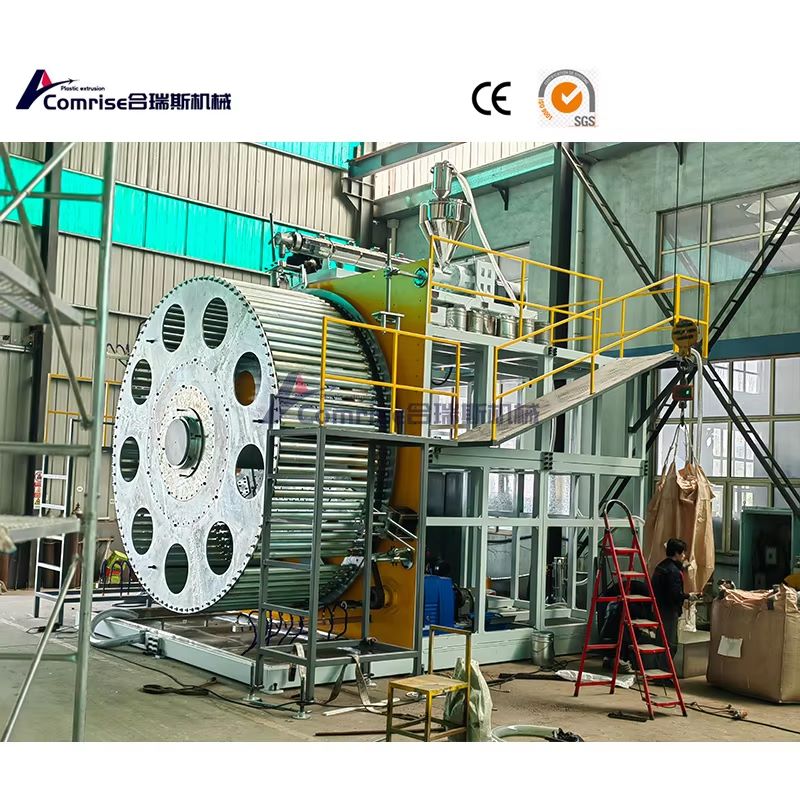 Hollow wall spiral winding pipe production line for shipment