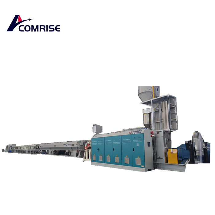 What extruder screw design does a 110mm HDPE pipe machine typically require?