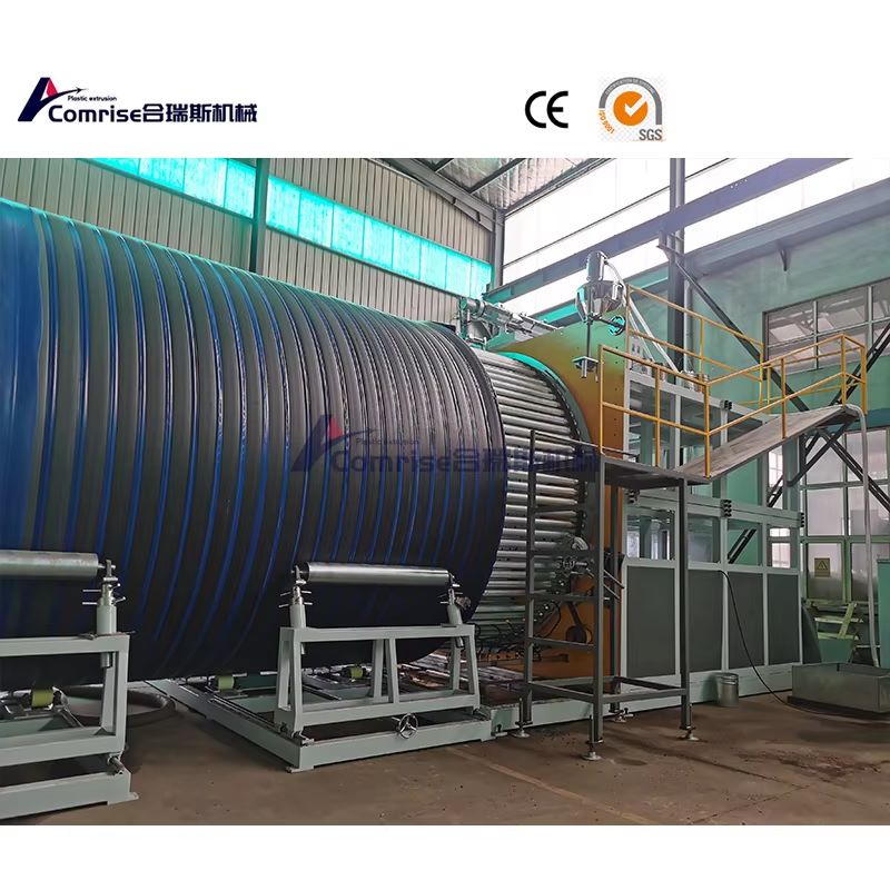 Hollow wall winding pipe machine line